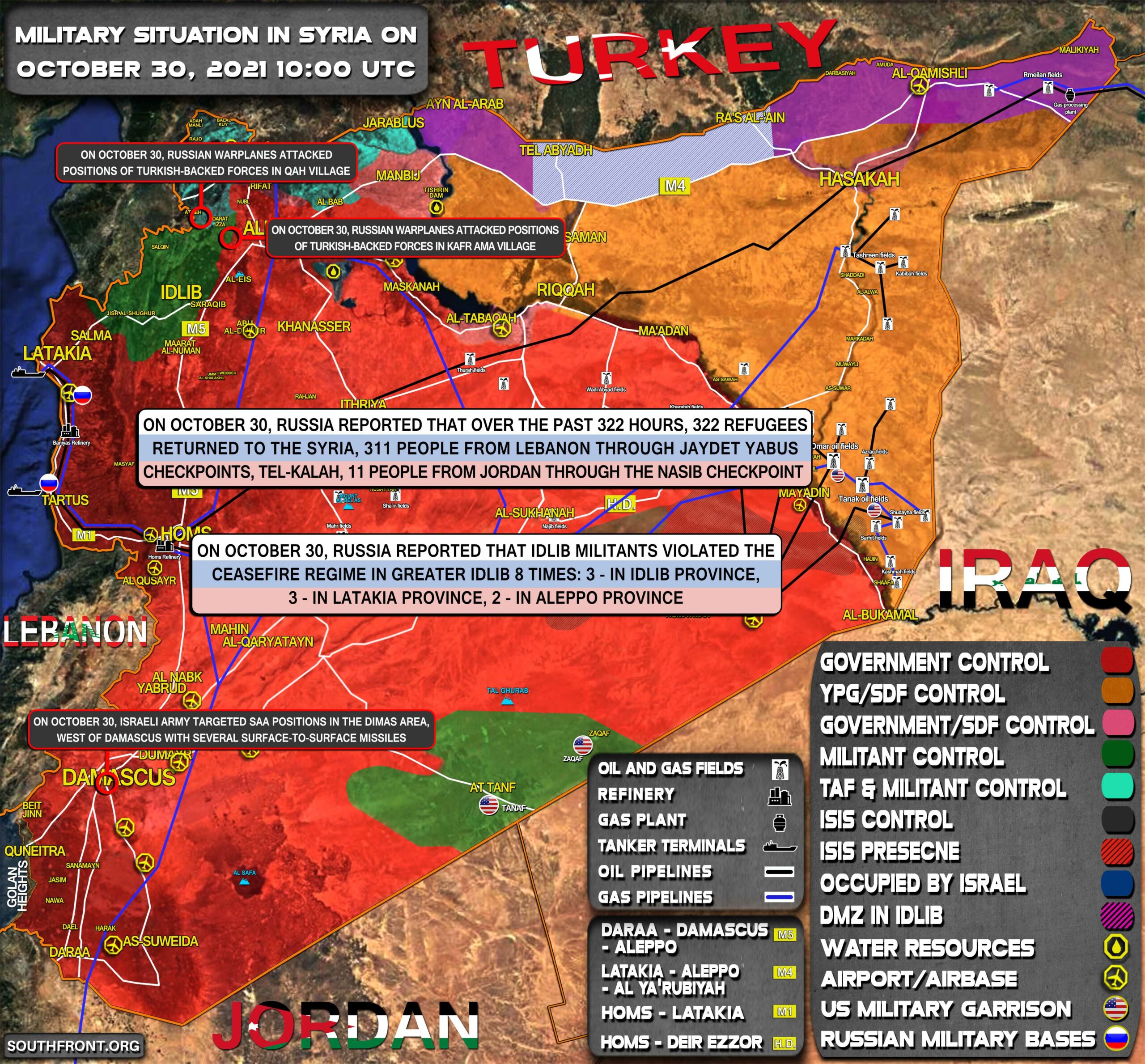 Military Situation In Syria On October 30, 2021 (Map Update)