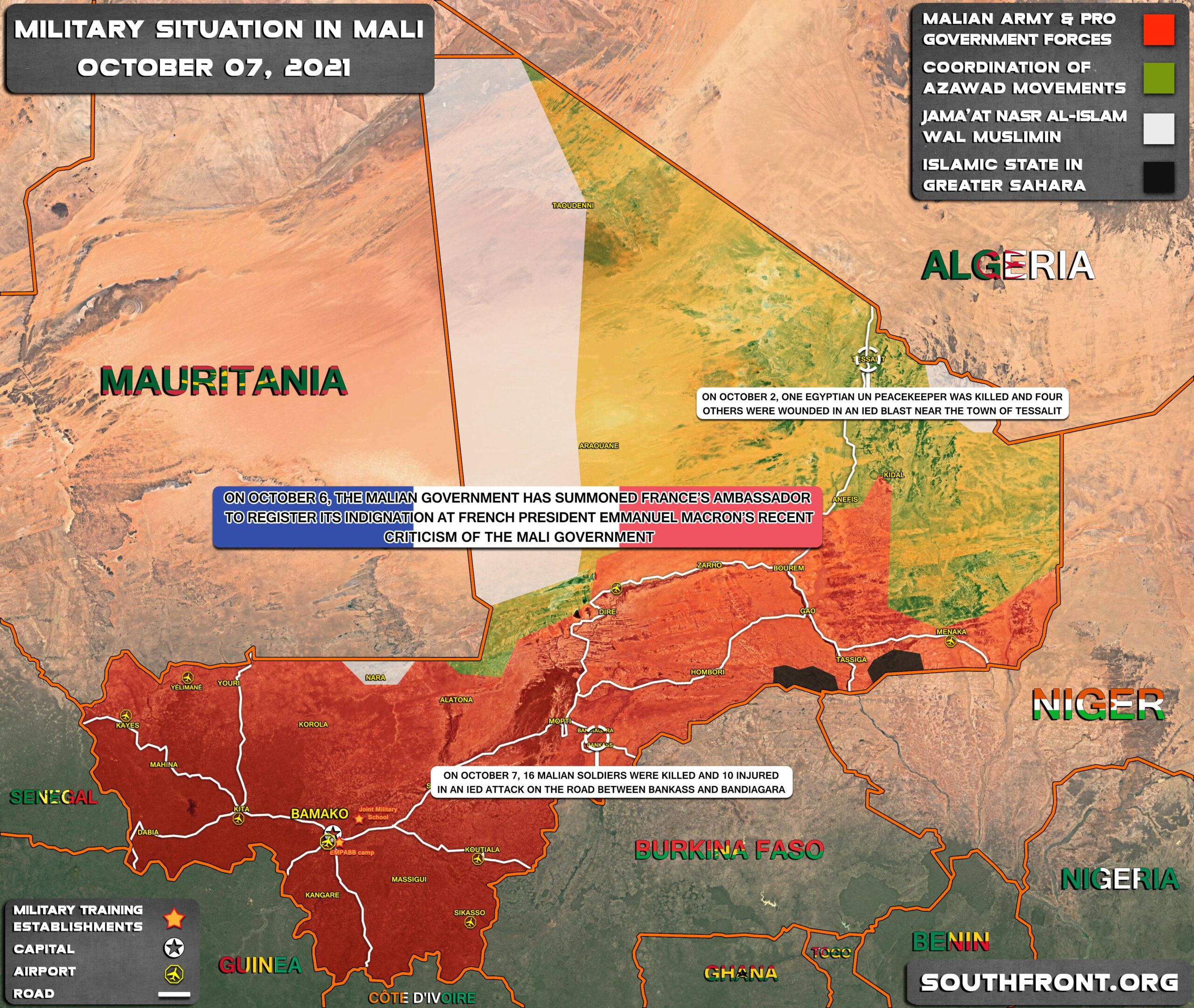 Military Situation In Mali On October 7, 2021 (Map Update)