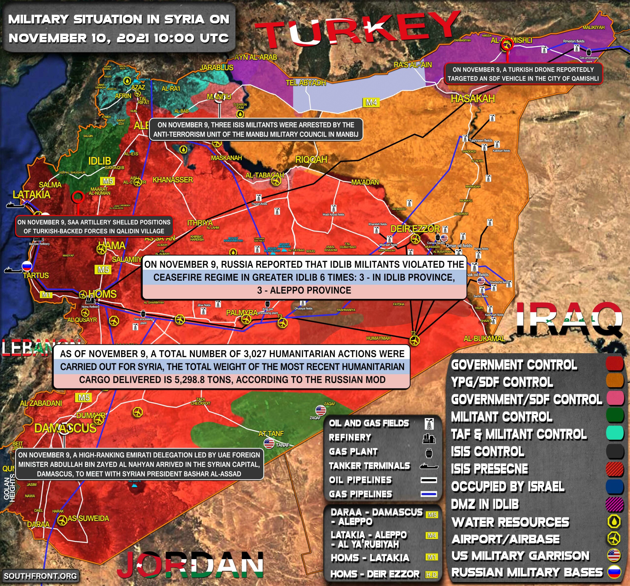 Military Situation In Syria On November 10, 2021 (Map Update)