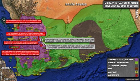 Military Situation In Yemen On November 17, 2021 (Map Update)
