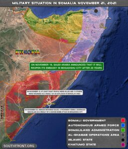 Military Situation In Somalia On November 21, 2021 (Map Update)