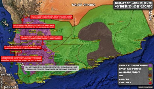 Military Situation In Yemen On November 30, 2021 (Map Update)