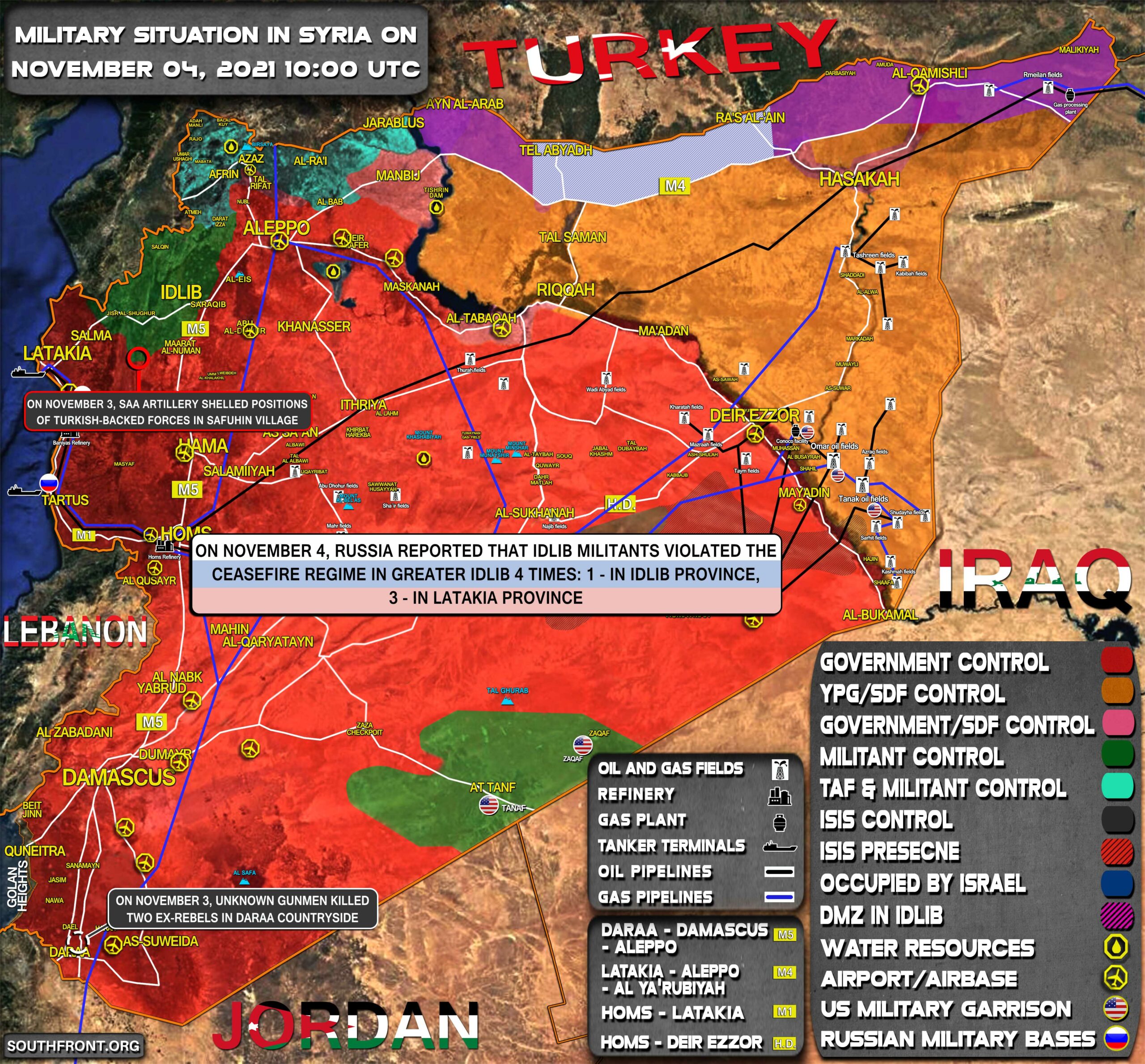 Military Situation In Syria On November 4, 2021 (Map Update)