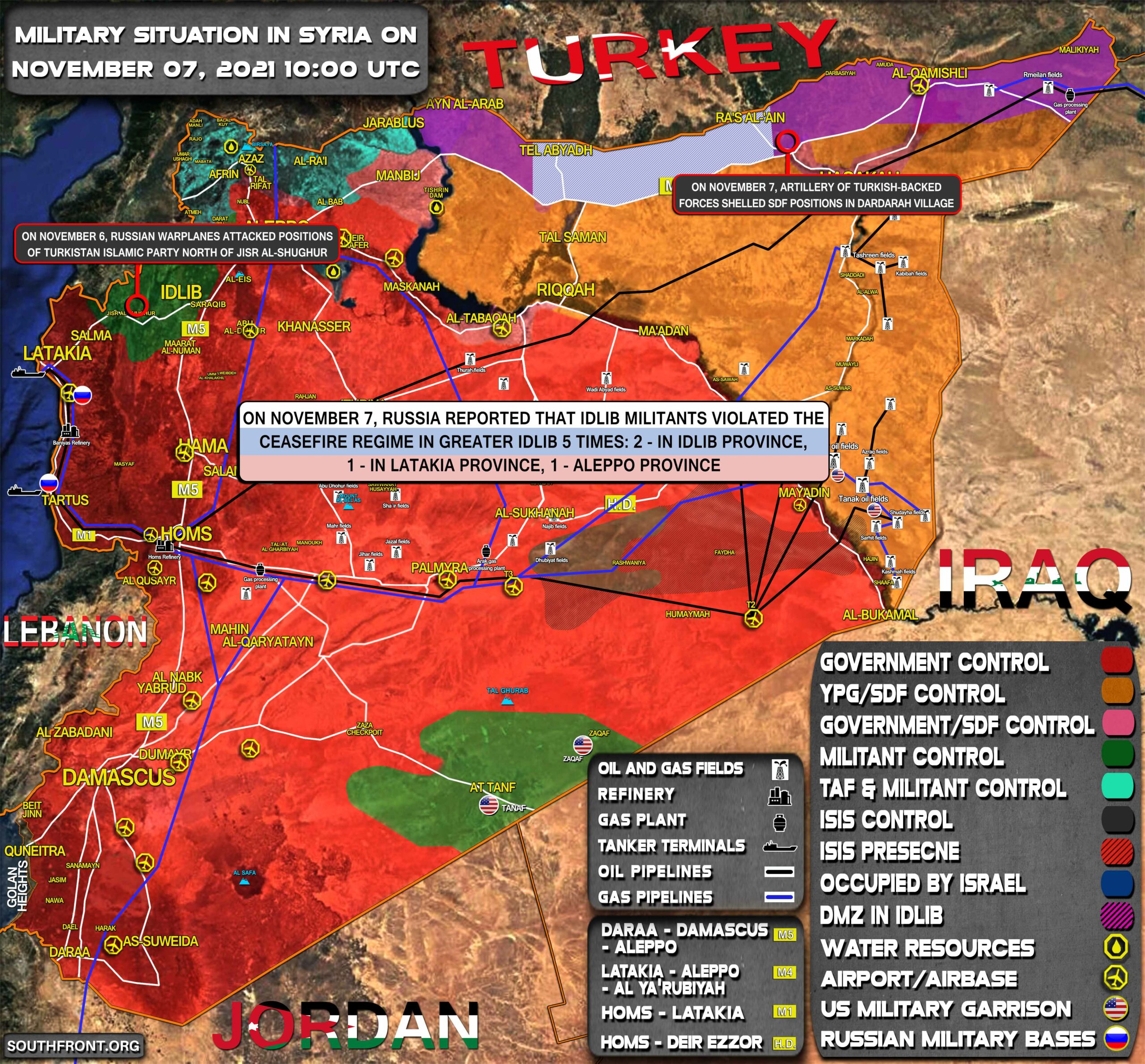 Military Situation In Syria On November 7, 2021 (Map Update)