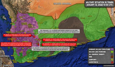 Military Situation In Yemen On January 13, 2022 (Map Update)