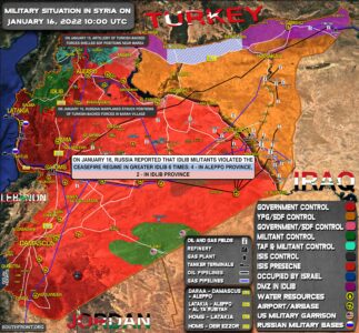 Military Situation In Syria On January 16, 2022 (Map Update)