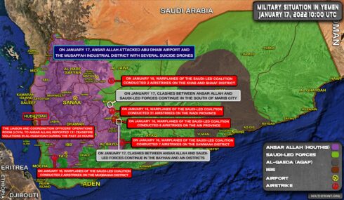 Military Situation In Yemen On January 17, 2022 (Map Update)