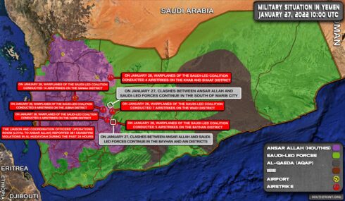 Military Situation In Yemen On January 27, 2022 (Map Update)