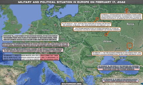 Military And Political Situation In Europe On February 17, 2022 (Map Update)