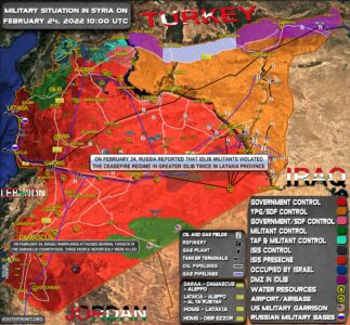 Military Situation In Syria On February 24, 2022 (Map Update)