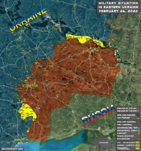 Military Situation In Eastern Ukraine On February 26, 2022 (Map Update)