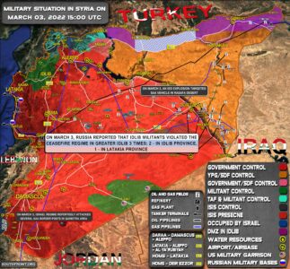 Military Situation In Syria On March 3, 2022 (Map Update)