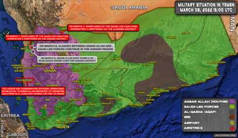Military Situation In Yemen On March 8, 2022 (Map Update)
