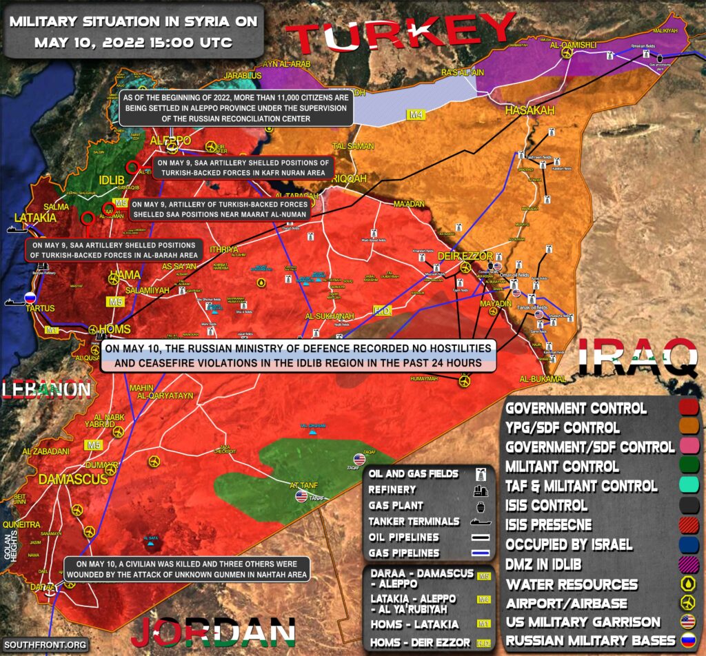 Military Situation In Syria On May 10, 2022 (Map Update)