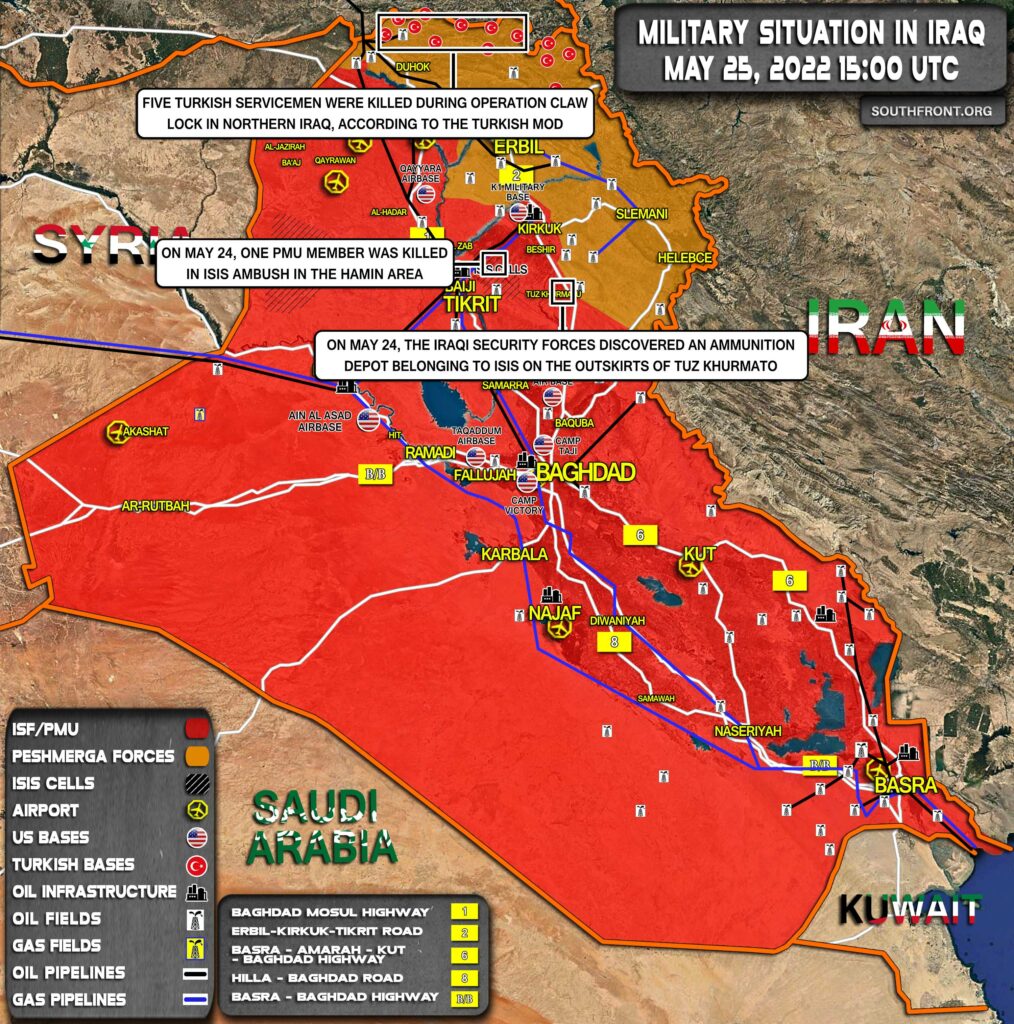 Military Situation In Iraq On May 25, 2022 (Map Update)
