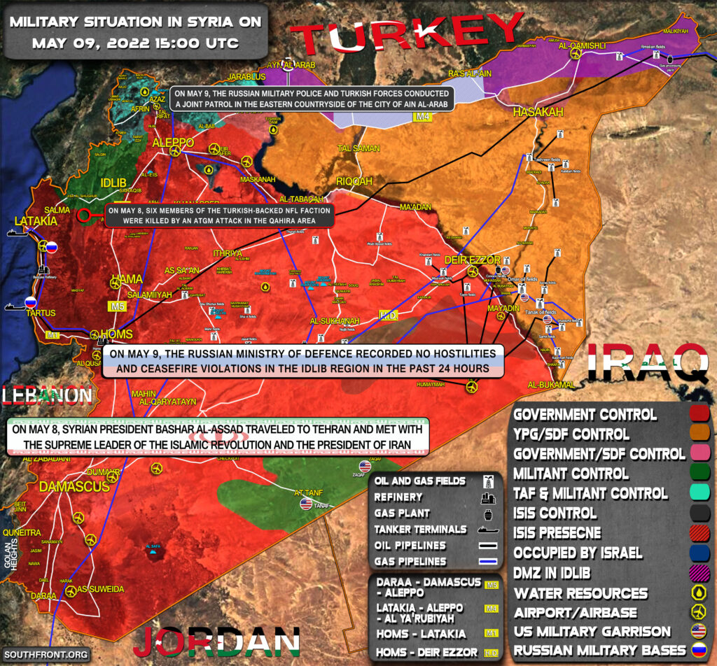 Military Situation In Syria On May 9, 2022 (Map Update)