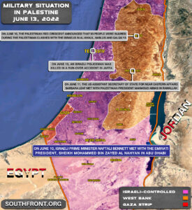Military Situation In Israel, Palestine On June 13, 2022 (Map Update)