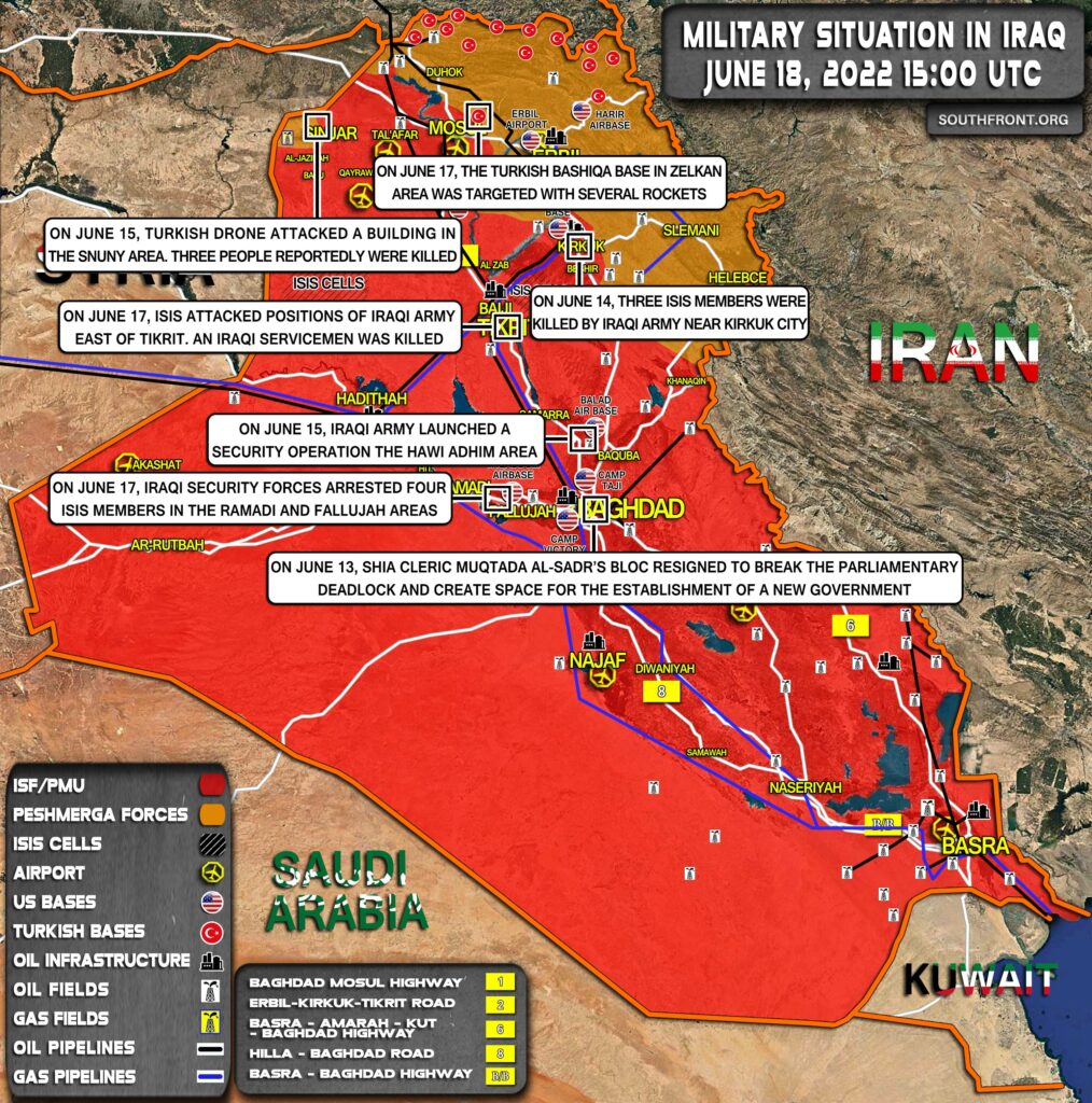 Military Situation In Iraq On June 18, 2022 (Map Update)
