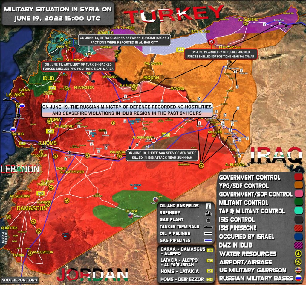Military Situation In Syria On June 19, 2022 (Map Update)