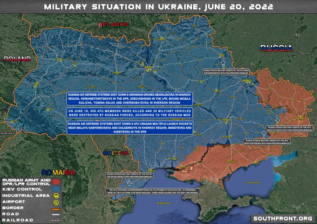 Military Situation In Ukraine On June 20, 2022 (Map Update)
