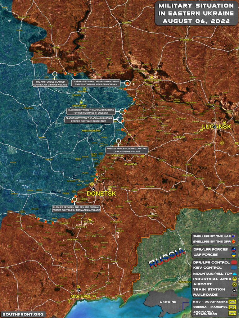 Military Situation In Eastern Ukraine On August 6, 2022 (Map Update)
