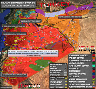 Military Situation In Syria On August 8, 2022 (Map Update)