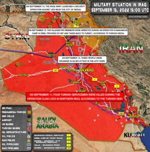 Military Situation In Iraq On September 15, 2022 (Map Update)