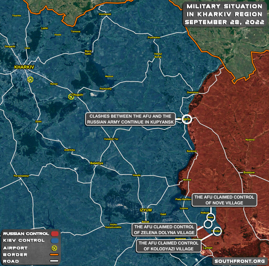 Ukrainian Offensive In Kharkiv Region, Ukraine, On September 28, 2022 (Map Update)