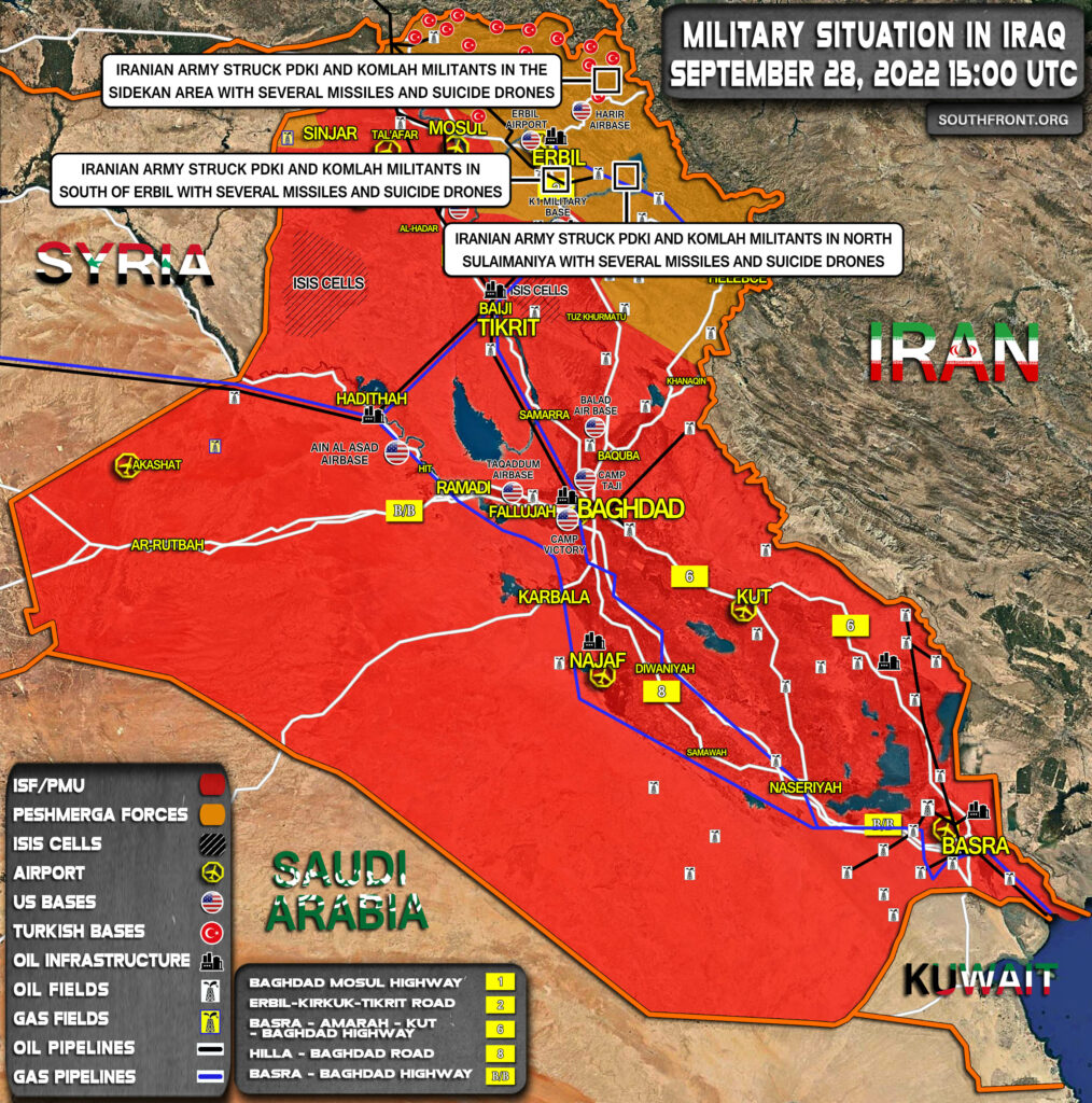 Military Situation In Iraq On September 28, 2022 (Map Update)