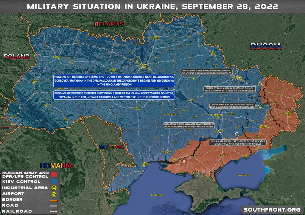 Military Situation In Ukraine On September 28, 2022 (Map Update)