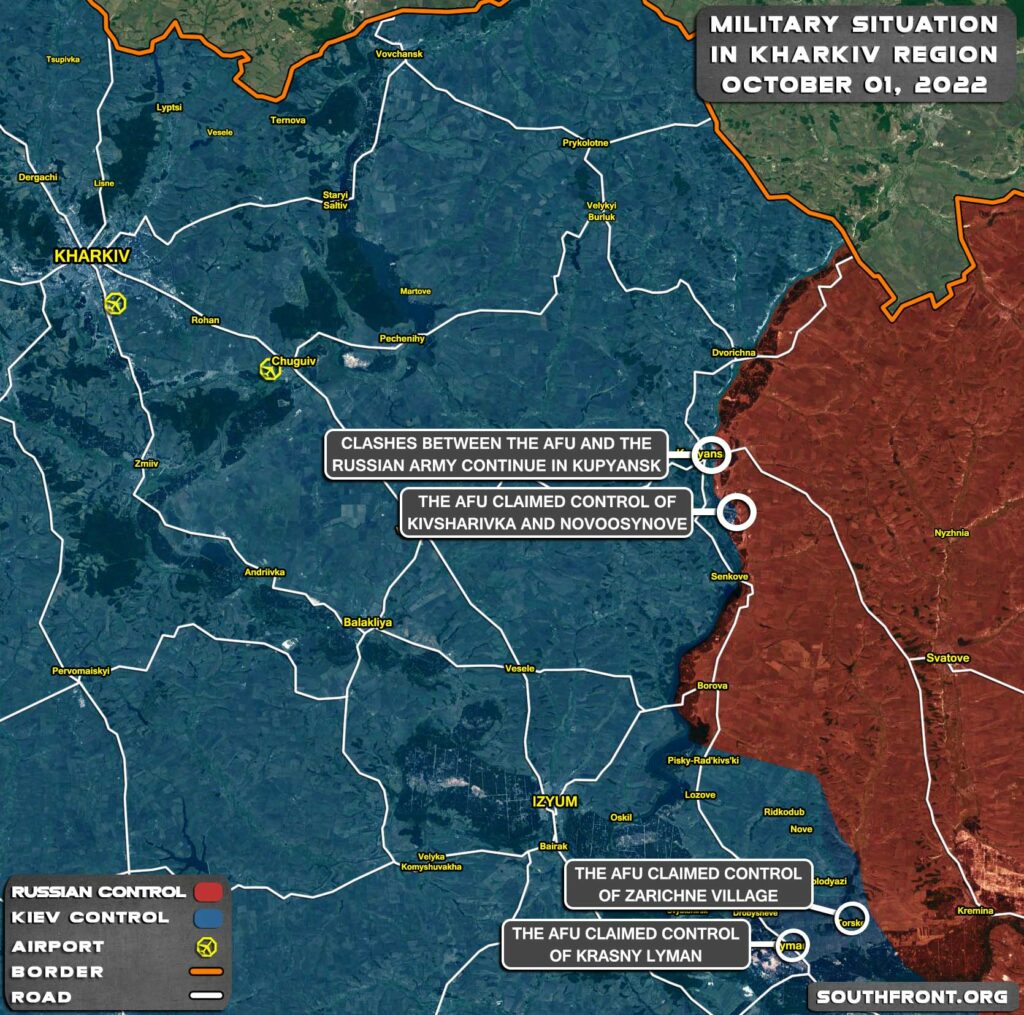 Military Situation In Kharkiv Region On October 1, 2022 (Map Update)