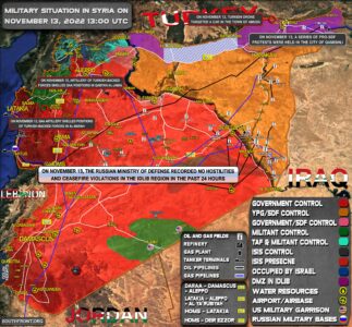 Military Situation In Syria On November 13, 2022 (Map Update)