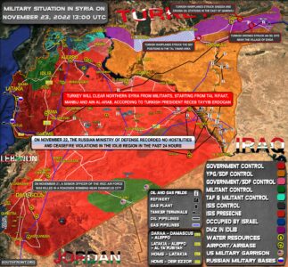 Military Situation In Syria On November 23, 2022 (Map Update)