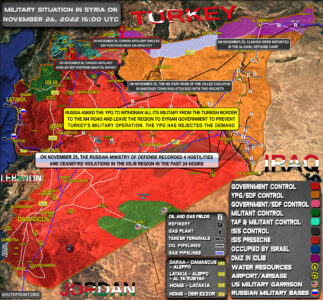Military Situation In Syria On November 26, 2022 (Map Update)