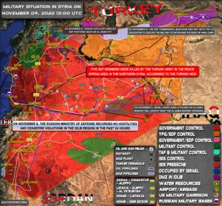 Military Situation In Syria On November 9, 2022 (Map Update)