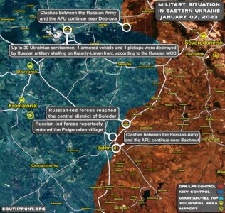 Military Situation In Bakhmut-Soledar Region, Ukraine, On January 7, 2023 (Map Update)