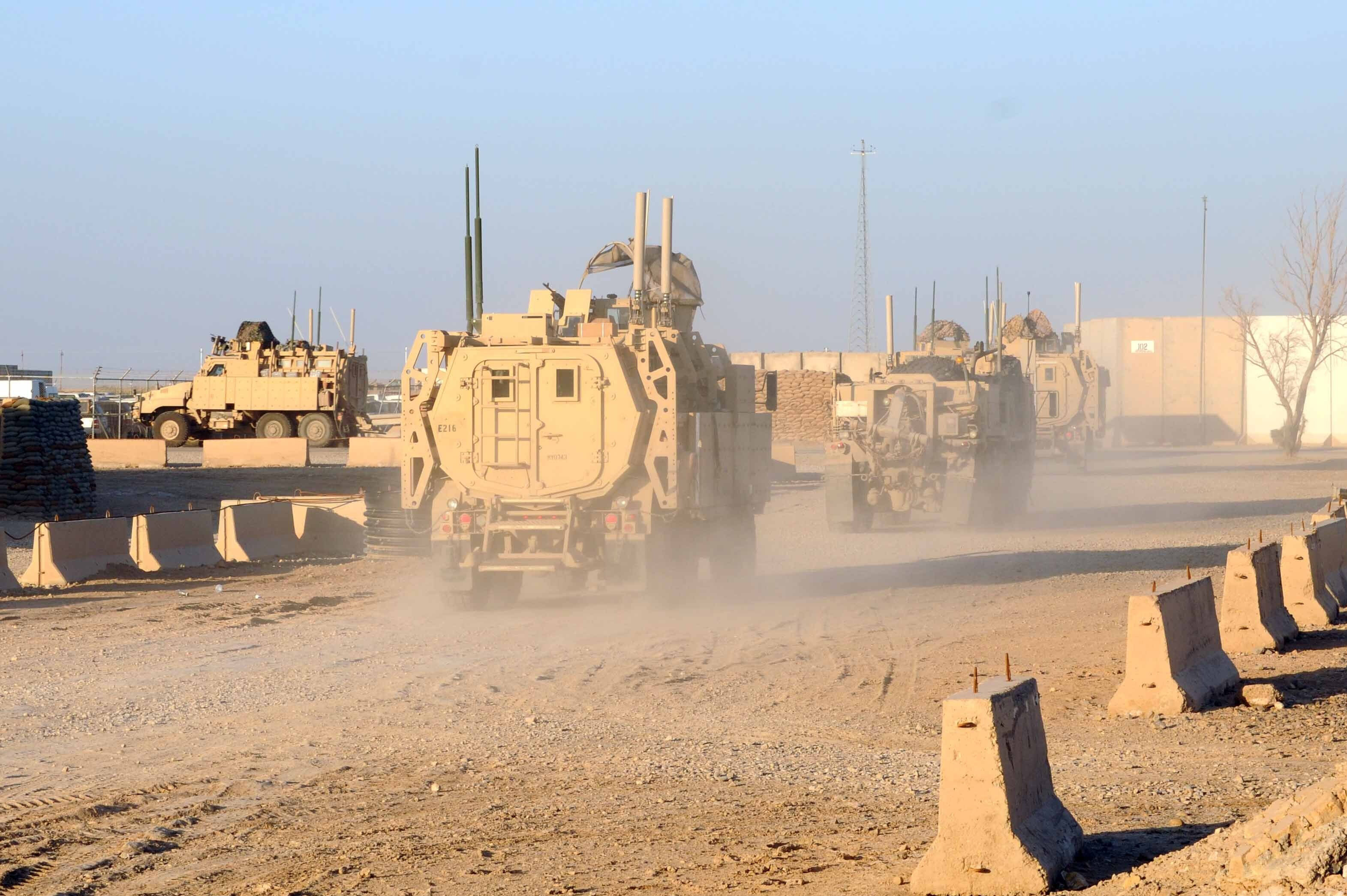 U.S. Supply Convoy Hit By Roadside Bomb In Southern Iraq