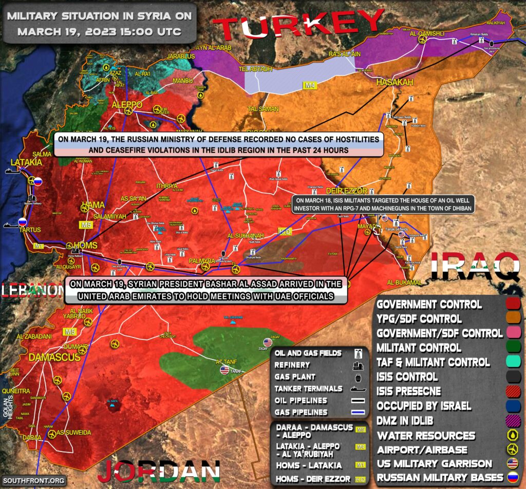 Military Situation In Syria On March 19, 2023 (Map Update)