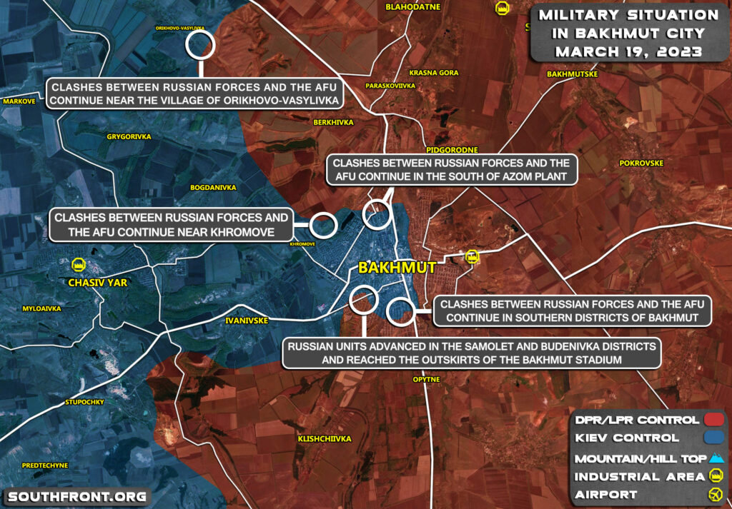 Military Situation In Bakhmut On March 19, 2023 (Map Update)