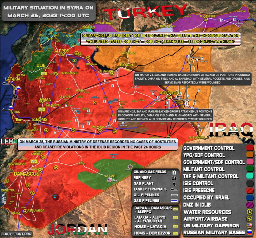 Military Situation In Syria On March 25, 2023 (Map Update)