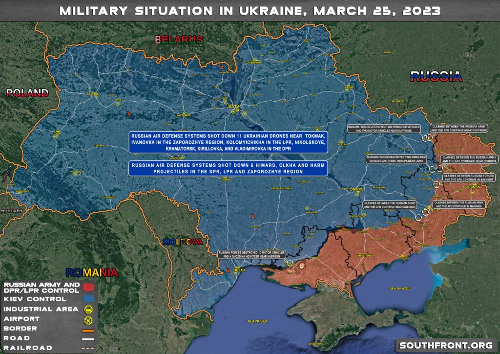 Military Situation In Ukraine On March 25, 2023 (Map Update)
