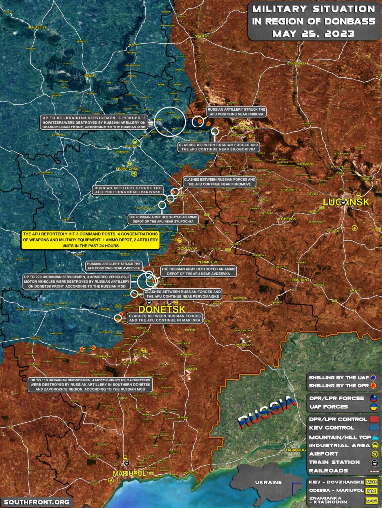 Military Situation In Donbass On May 25, 2023 (Map Update)