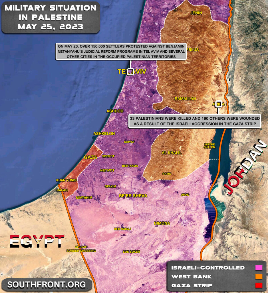 Military Situation In Palestine On May 25, 2023 (Map Update)