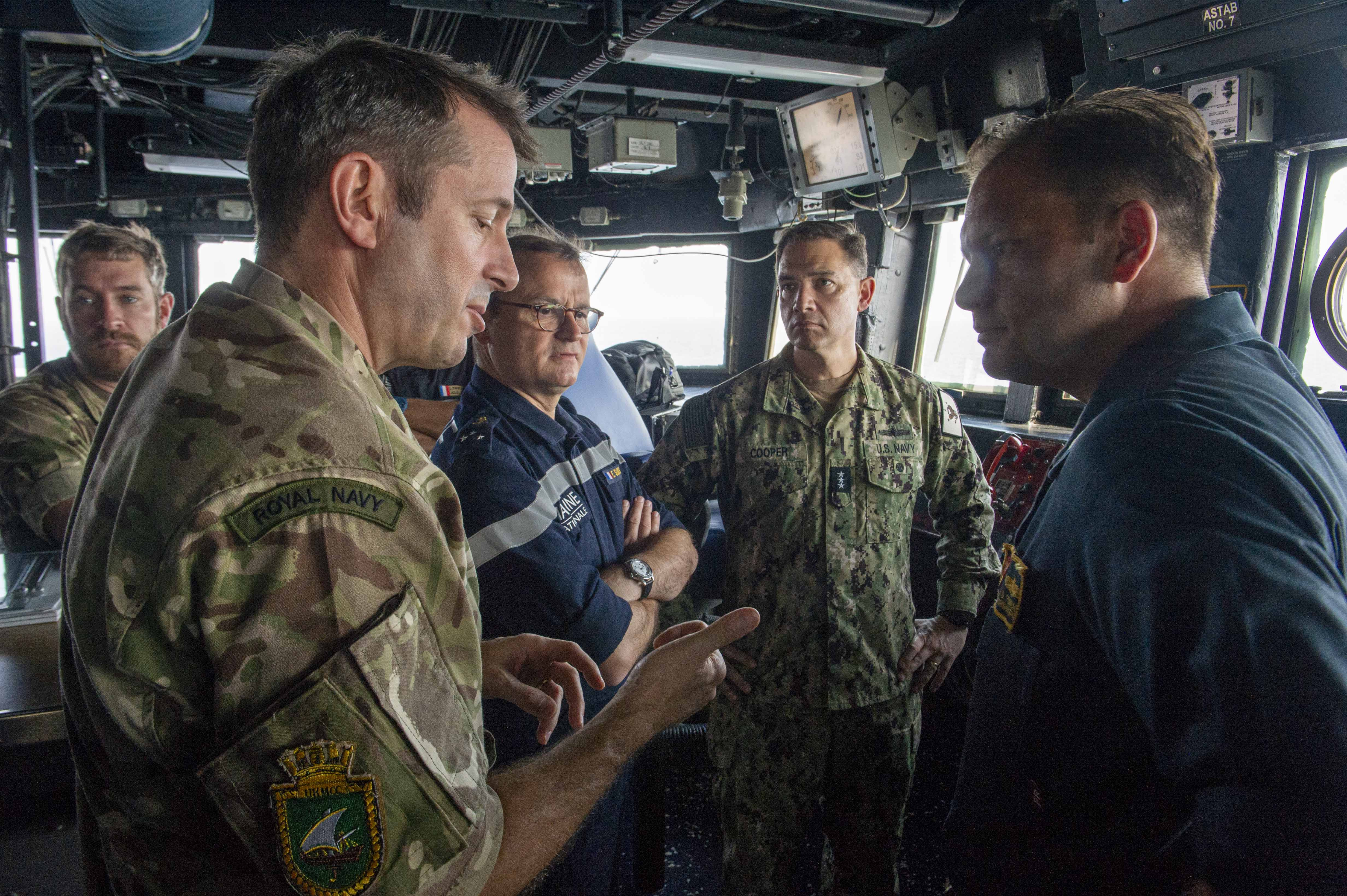 U.S. French and UK Naval Commanders Transit Key Strait of Hormuz In Show Of Force To Iran