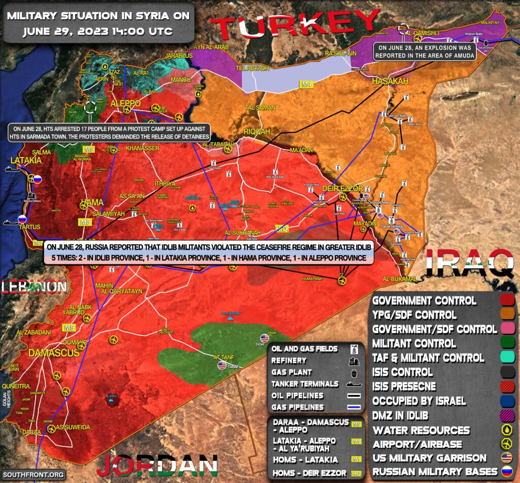 Military Situation In Syria On June 29, 2023 (Map Update)
