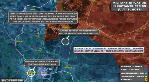 Russian Forces Advance Near Kupyanks, Kharkiv Region (Map Update On July 19, 2023 )