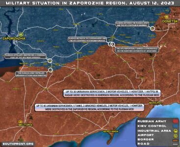 Military Situation In Southern Ukraine On August 12, 2023 (Map Update)