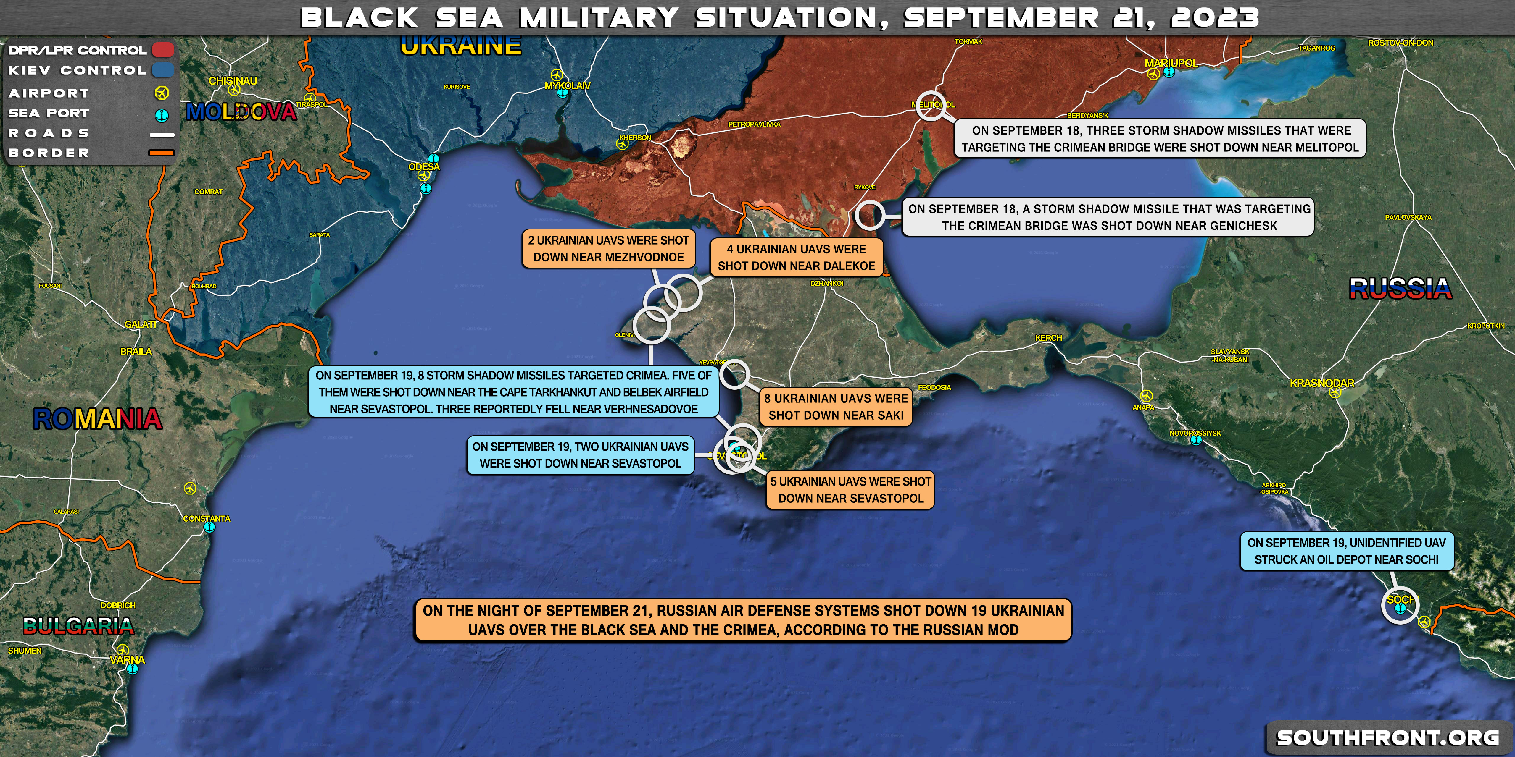 Ukraine Increased Attacks On Crimea (Map Update On September 21, 2023)
