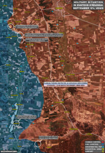 Military Situation On Svatove-Kreminna Frontlines On September 4, 2023 (Map Update)