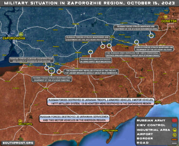 Military Situation On Ukrainian Frontlines On October 15, 2023 (Map Update)